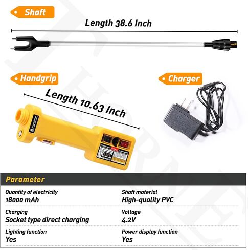Cattle Prod for Dogs, Power Display Cattle Prod Livestock, LED Light, Instruction Manual, Double Safety Switch, Y Series, 25.6In in Saudi Arabia