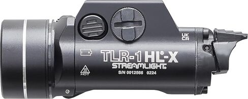 Streamlight 69501 TLR-1 HL-X USB 1500 لومن مصباح سلاح مثبت على السكك الحديدية قابل لإعادة الشحن، يتضمن مفاتيح تحديد موقع السكك الحديدية لنمط Glock، Picatinny، Beretta 90two، S&W 99، S&W tsw، وSig Sauer P320، أسود in Saudi Arabia