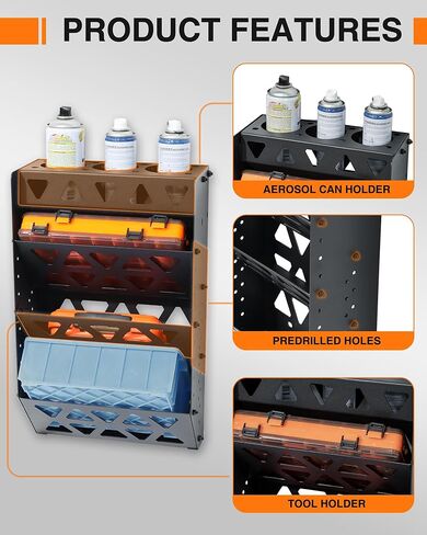 MELIPRON Work Van Tool Box Organizer Aerosol Spray Can Holder for Cargo Van Shelving Storage Tools Box Hanging Tray in Kuwait