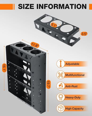 MELIPRON Work Van Tool Box Organizer Aerosol Spray Can Holder for Cargo Van Shelving Storage Tools Box Hanging Tray in Kuwait