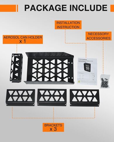 MELIPRON Work Van Tool Box Organizer Aerosol Spray Can Holder for Cargo Van Shelving Storage Tools Box Hanging Tray in Kuwait