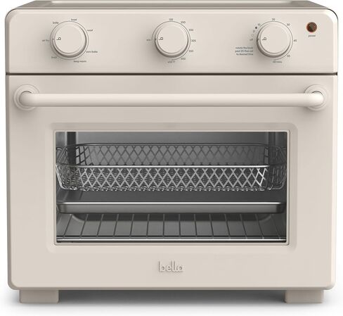 bella Air Fry Toaster Oven, 7 Preset Cooking Options, Dishwasher-Safe EverGood Coated Trays Included, 60-Minute Auto Shutoff w Audible Timer, Power Indicator Light, 1700 Watt, Seaglass in Kuwait