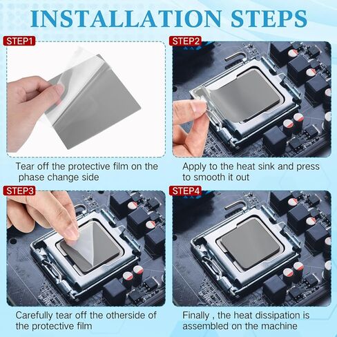 Pangda 4 Pack 13 W/mK وسادات حرارية، 100 × 100 مم، 0.5 مم 1 مم 1.5 مم 2 مم وسادة سيليكون مقاومة للحرارة لأجهزة الكمبيوتر المحمول غرفة تبريد وحدة المعالجة المركزية GPU LED Cooler SSD IC PS4 in Kuwait