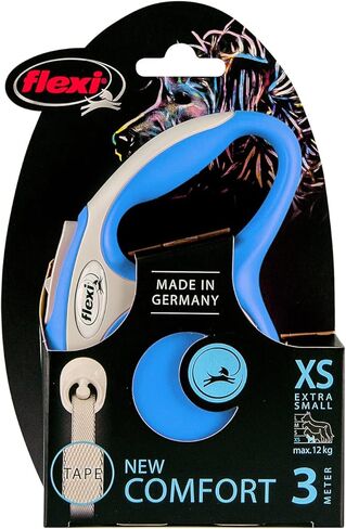 Flexi, New Comfort Model Lead, Strap Version, Especially Resistant Strap, Advanced Guide System, Adjustable Handle for Sizes M and L, Made in Germany, Black, M - 16 ft in Kuwait