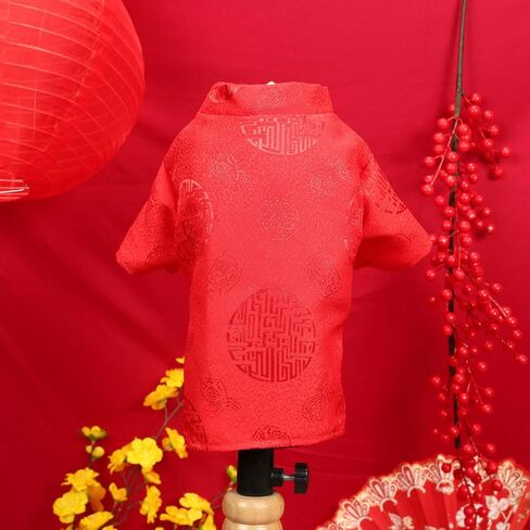 Vietnamese traditional Ao Dai for dogs (Large), Red in Saudi Arabia