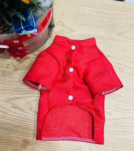 Vietnamese traditional Ao Dai for dogs (Large), Red in Saudi Arabia