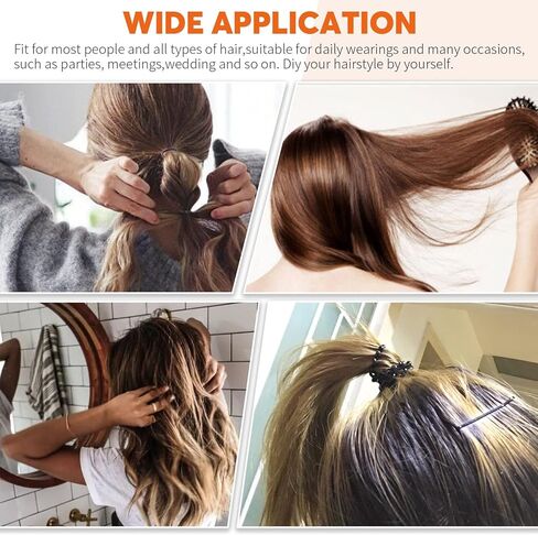 420Pcs 2 Styles Hair Pins Kit with Storage Box, Includes Black Bronze Gold Silver Bobby Pins Buns U Shaped Hair Pins and Rubber Hair Bands for Women Girls Kids for All Hair Types in Kuwait