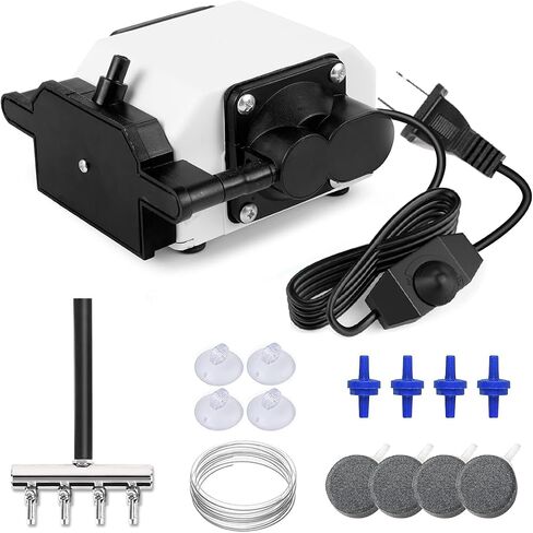 Air Pump for Aquariums and Hydroponic Systems with Air Flow Control Lever Valve, Adjustable Airflow Fish Tank 475GPH Air Pump 20W 30L/min (475GPH, 20W) in Saudi Arabia
