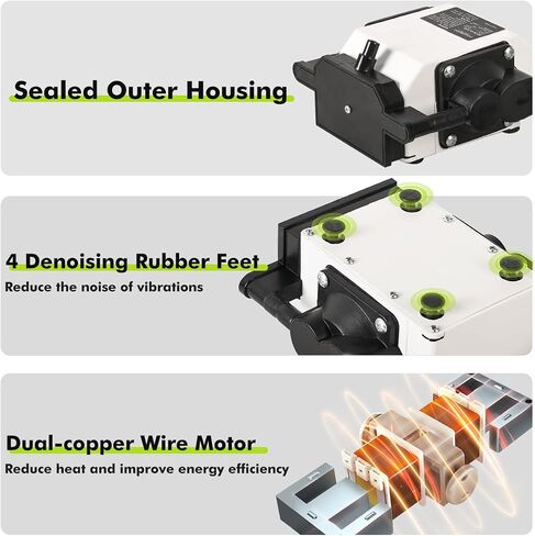 Air Pump for Aquariums and Hydroponic Systems with Air Flow Control Lever Valve, Adjustable Airflow Fish Tank 475GPH Air Pump 20W 30L/min (475GPH, 20W) in Saudi Arabia