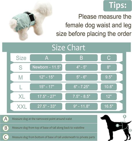 Female Dog Diapers 5Pcs - Premium Reusable Diapers for Doggie in Heat - Highly Absorbent Dog Diapers Female for Pet Incontinence with Adjustable Snaps,Flowers M in Kuwait