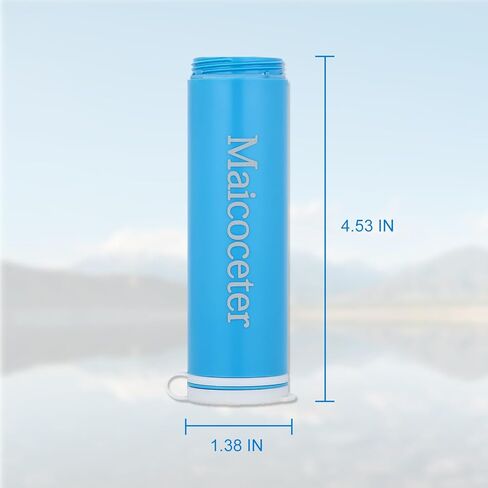 Üν Water Filter Straw, Portable Water Filtration System, Survival Emergency Preparedness, Camping Essentials, Water Purifier for Backpacking Hiking Gear,with LED Intelligent Display in Kuwait