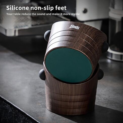 Bincoo Mini Coffee Knock Box 4.5 Inch - Espresso Accessories for Coffee Grounds Container - Multifunctional,Suitable for Home & Bar(Brown) in Kuwait