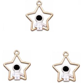 3Pcs Star Dust Plug Charm Cute Astronaut Earphone Jack Stopper Cap Pendant Anti Dust Plug Kawaii USB Plug Cell Phone Anti-Dust Plugs for iPhone Charge Port Maintenance, Upkeep and Repairs