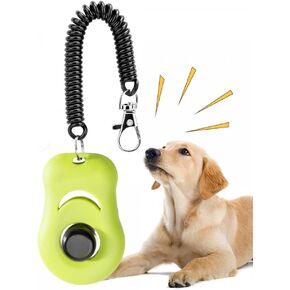 DONGKER Dog Training Clicker,Buckle Ring Design Dog Clicker with Wrist Strap & Big Button for Cats Birds Puppy Dog Horse