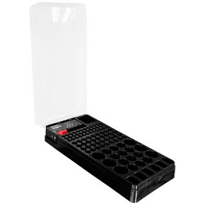 Battery Storage Box with Tester，97 Battery Storage Container Boxes Transparent Lock Cover, Suitable for AAA AA 9V C D Batteries