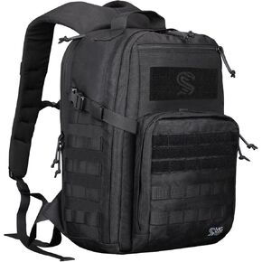 Military Tactical Backpack for Men, Molle Army Rucksack Assault Pack, Bug Out Bag, Laptop Compartment, 24L