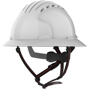 خوذة التسلق JSP EVO 6161V كاملة الحواف - سقاطة العجلة - أبيض - فتحات تهوية (AKU260-000-104) in Kuwait