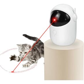 Automatic Cat Laser Toy Interactive 3 Speed Modes with Timer Rechargeable 3 Adjustable Circling ranges Cat Toys for Indoor Cats/Kitten/Dogs