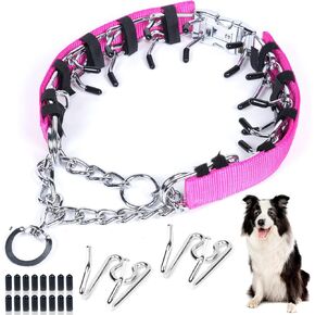 Adjustable Training Collar with Quick Release Buckle, No Pull Dog Collar with Removable Nylon Cover for Small Medium Large Dogs,Packed with Extra 2 Links,Camouflage,S