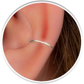 Hammered Fake Conch Earring 14k Gold Filled - 20 Gauge Faux Conch Clip Ring For Women and Men - Adjustable Clip On Ear Hoop in Saudi Arabia