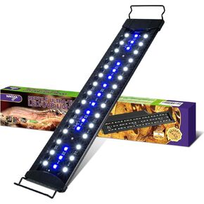 Dimming LED UVB Reptile Light, 24“ LED Reptile Light Bar with Tropical & Desert Modes Switchable and 3 Light Modes, UVB10.0