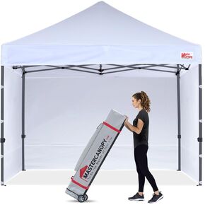 MASTERCANOPY Heavy Duty Pop-up Canopy Tent with Sidewalls (10x15,Black)