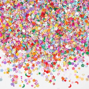 Multicolor Manicure Glitter Confetti 3.6oz/100g, Mixed Shapes Size 2-10mm for Party Decoration, DIY Crafts, Premium Nail Art Etc