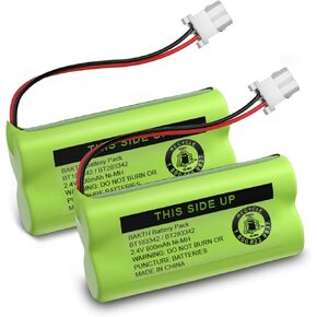 2.4V Cordless Phone Battery for BT162342 BT262342: 800mAh 2 Pack Cordless Phone Batteries for BT162342 BT262342 BT183342 - Compatible with CS2111 01839 Sanyo CLT3500 SN6107 SN1196 SN1197 Handset Phone