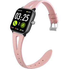 Compatible with Spade & Co Health Smartwatch 4 bands, Slim Vintage Leather Strap Replacement Compatible with Spade & Co Health Smartwatch 4 1.85 Inches