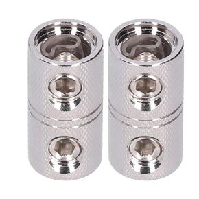 2pcs Power Cord Extension Terminal Metal Audio Cable Terminal 0 Gauge Input Output Wire Coupler for Car Audio System