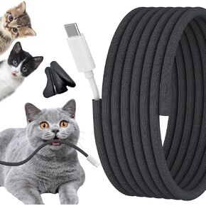 1/2 inch Cord Protectors from Pets No Chew, 10ft Wire Protector Cord Covers for Pets, Flexible Cable Sleeve Cord Management for TV/Computer/Electric Wires/Phone Charging Cables