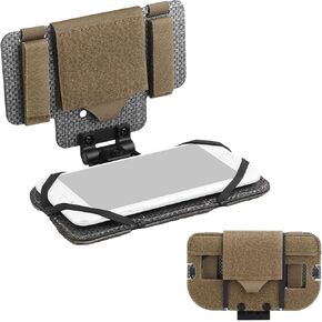 Tactical Plate Carrier MOLLE Vest Phone Holder Universal Cell Phone Chest Mount Pouch Adjustable Foldable Navigation Phone Board Attachment for 4.7"-6.7" Outdoor Sports Military (Camo)