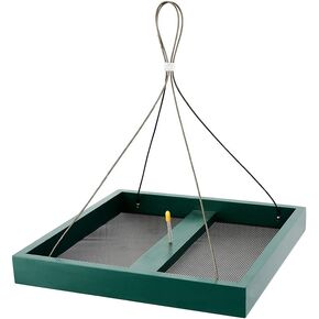 منصة تغذية الطيور البرية من Solution4Patio Garden للخارج، صينية شبكية كبيرة معلقة للسنجاب/مغذي السنجاب، أقصى عرض للطيور، سعة كبيرة، سهلة التنظيف وإعادة الملء، B116A00