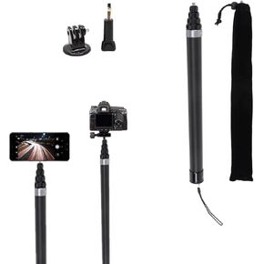 9.8ft Long Selfie Stick Pole Invisible (110inch280cm),Light Carbon Fiber Extension Monopod Compatible with Insta360 X4 X3 ONE X2, ONE R, ONE X, ONE GO 3S 3 2 Action 360 Camera (17 to 110")