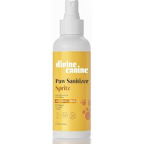 Dog Paw Cleaner - 5.1 Fl Oz of Alcohol Free Rosewater Scented Paw Sanitizer Spritz - Made with Rosewater, Aloe, Copaiba Oil, and Lemongrass Oil to Nourish and Clean Paws - Made in The USA in Kuwait