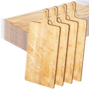 12 Packs Cutting Board Set Plain Chopping Board with Handles Large Serving Board Wooden Kitchen Cutting Board Bulk for Vegetables Meat Pizza Cheese Fruit Bread (15 x 7 Inch, Acacia Wood)