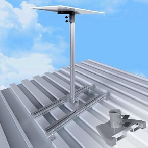 Adjustable Starlink Gen 3 Roof Mount with Starlink Gen 3 Pipe Adapter, Stainless Steel Starlink Mounting Kit Gen 3 for Standing Seam Metal Roof