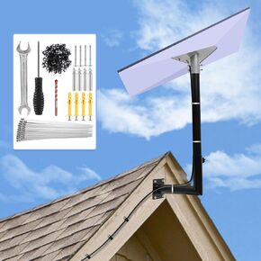 طقم تركيب Starlink Gen 3 مع محول أنبوب Starlink Gen 3 Pole Mount، طقم قمر صناعي للإنترنت Starlink Gen 3 عمودي طويل على الحائط، Starlink V3 حامل حائط خارجي مع أنبوب تمديد