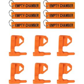 Chamber Flag, Safety Flag for Rifle, Handguns, Shotgun, and Pistol, 10 Chamber Flags with 10 Bright Orange Tags, Universal Compatibility Empty Chamber Indicators, Empty Chamber