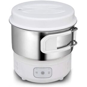 Magic Chef MER-IR600W Electric Mini Induction Multi Cooker Hot Pot Portable Outdoor Camping Stainless Steel Electric Travel Cooker 110V 220V Dual Voltage White 6" 2.64 Ib