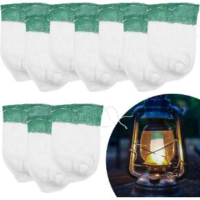 10PCS Lanterns Mantles, Propane Lantern Mantles, Gas Lamp Mantles, String Tie Lantern Mantles, Gas Lantern Mantles, Gas Lantern Covers for Fueled Lanterns, Outdoor Camping Lantern Mantles