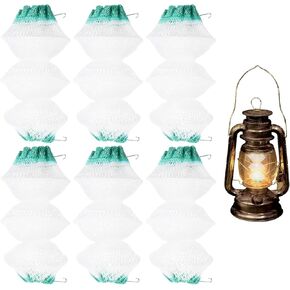 TIESOME 6 Pcs Lantern Mantles 3-Layer Propane Lantern Mantles with 2 Install Clip, Accordion Shape Mantles Gas Lantern Mantles for Outdoor Camping Lights Gas Lantern Kerosene Lantern