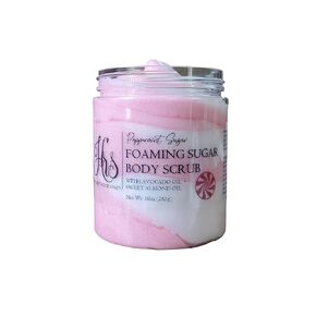 Peppermint Sugar Foaming Sugar Scrub | Body Scrub | Whipped Scrub | Sugar Scrub | Whipped Soap Scrub