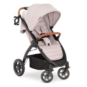 Hauck Uptown Deluxe Stroller - One-Handed Compact Folding, Fully Reclining, Adjustable Height, Cup Holder, Up to 55 lbs. Max Weight - Melange Grey