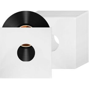 45 Record Sleeves, 20PCS 7inch Vinyl Record Inner Sleeves, Heavyweight Acid Free Paper for EP Records Storage