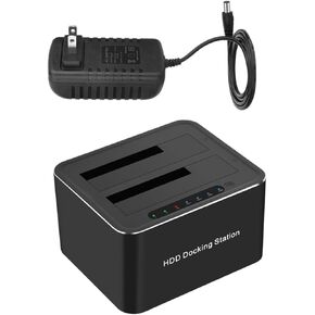 Dual Bay Hard Drive Ssd HDD USB External Ssd Dock Offline Clone Function Supports Uasp Compatible