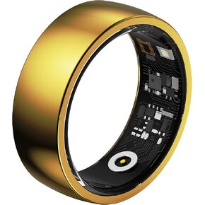 bemi REVO Smart Ring - Fitness Ring Health Tracker - Sleep Tracking - Heart Rate Monitor - IP68 Waterproof - 400mah Docking Station Powerbank - Gold (8)