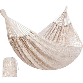 Handwoven Mayan Hammock - Portable Family Hammock with Carry Bag Matrimonial Size Multi-Color Handmade Hammock for Travel Camping Backyard, Porch, Outdoor or Indoor Use