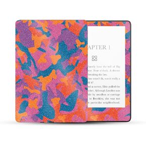 MightySkins Glossy Glitter Skin Compatible with Amazon Kindle Paperwhite 5 6.8-inch 11th Gen (2021) Full Wrap - Pop Camouflage | Protective High-Gloss Glitter Finish | Easy to Apply | Made in The USA