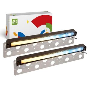 ASD LED 4 Inch Retaining Wall Light Fixture | 2W 60LM RGB-2700K-6500K 12V | Smart, Multicolor, Waterproof, ETL Listed | Hardscape Step Lighting, Outdoor Landscape Illumination | Bronze, 8 Pack
